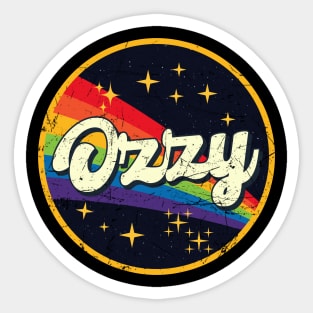Ozzy // Rainbow In Space Vintage Grunge-Style Sticker